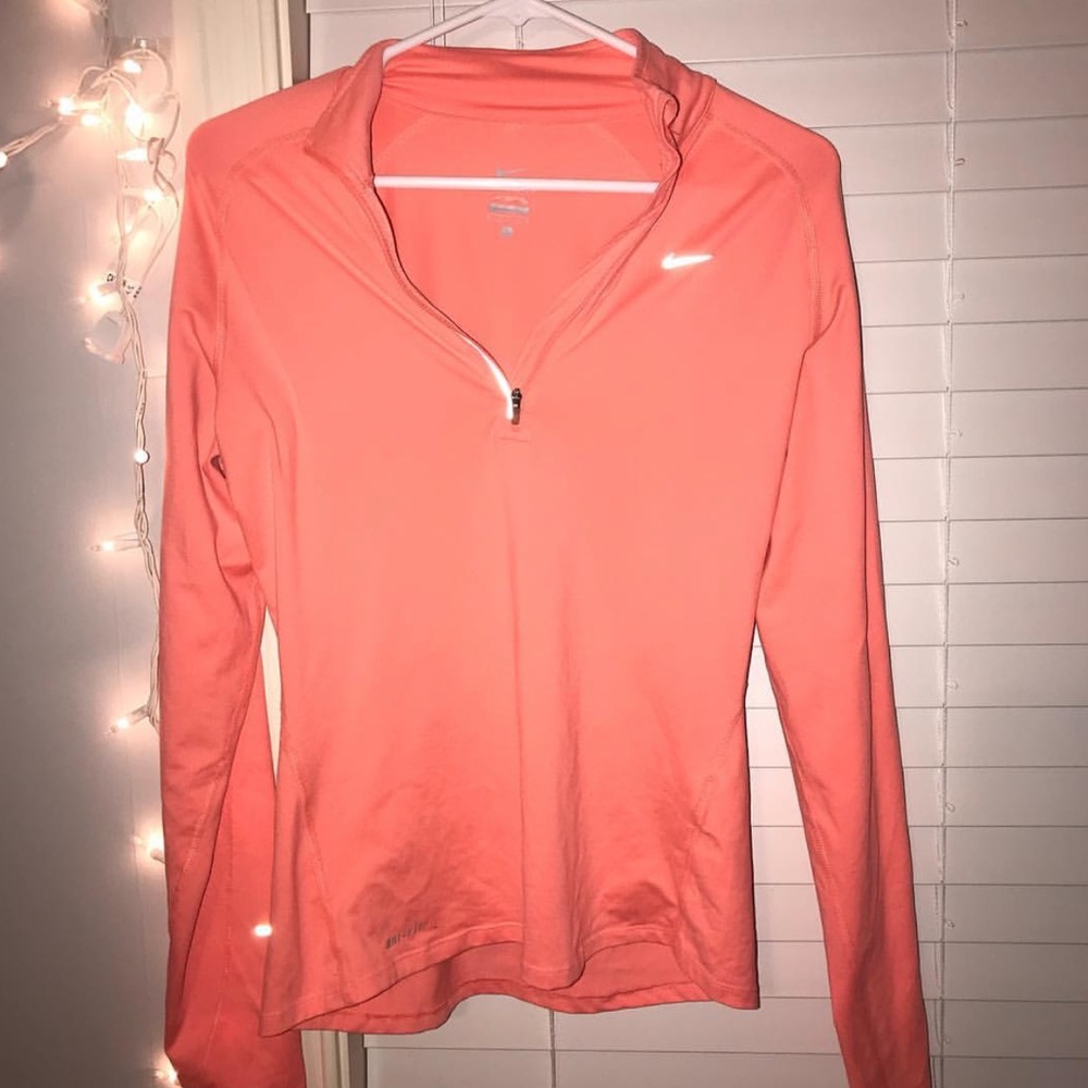 pink nike half zip